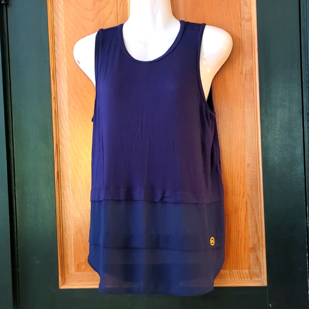 Michael Kors Navy Blue Layered Top Size Medium